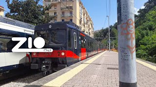 Circumvesuviana arrivi e partenze nella stazione di Castellamare di Stabia [upl. by Ahsait394]