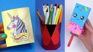 14 DIY School Supplies  Easy DIY Paper crafts ideas [upl. by Piscatelli]