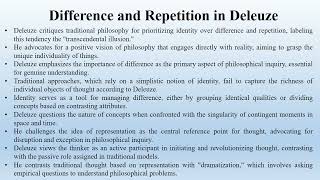 Difference and Repetition in Deleuze [upl. by Mutua]