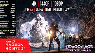 RX 6700 XT  Dragon Age The Veilguard  4K 1440p 1080p FSR  Ultra High Medium Low [upl. by Ycniuqal]