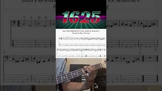 1625 Bass Jazz Progression with Tabs and Slow Mo basstabs basscover [upl. by Kassandra63]