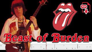 The Rolling Stones  Beast of Burden 🔴Bass Tabs  Notation ChamisBass chamisbass basstabs [upl. by Namolos]