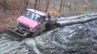 Mercedes unimog Lubo 4 waldarbeiter wald extrem [upl. by Otsenre469]