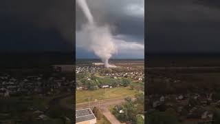 A City Destroyed by Tornado 🌪️ in Seconds tornado timelapse [upl. by Arba257]