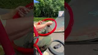 Extreme BMX Wheel repair INSIDE The skatepark 😱🥵 bike asmr shorts [upl. by Creamer]