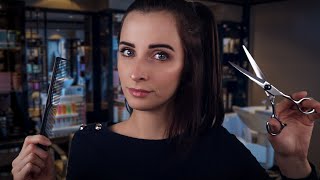 ASMR Deutsch Friseur Roleplay ✂ Haare schneiden und einschlafen Soft Spoken German ASMR [upl. by Anaiq]