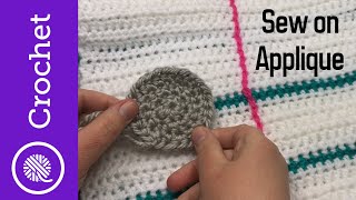 How to Sew Crochet Applique on Project [upl. by Latimer]