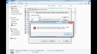 The Setup routines for the Microsoft Access Drivermdb accdb ODBC [upl. by Naesed]