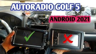 Installation Autoradio 2021 Android 10 pour GOLF 5 [upl. by Atirma323]