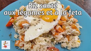 Riz sauté aux légumes et à la feta [upl. by Nuawaj634]