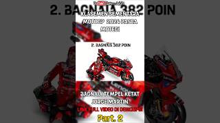 Klasemen sementara Motogp 2024 Martin amp Bagnaia semakin ketat – Berita Motogp Part 2 [upl. by Aldrich]