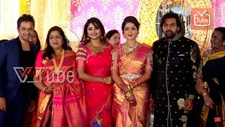 Rachita Ram At Meghana Raj amp Chiranjeevi Sarja  Wedding Reception  2018 [upl. by Jerrie]