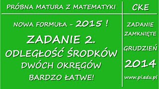 Zadanie 2 Próbna matura CKE Grudzień 2014 PP Geometria analityczna [upl. by Euqinay]