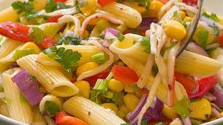 Colorful amp Delicious Pasta Salad The Ultimate Summer Dish [upl. by Llerehc]