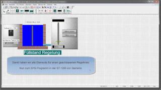 Füllstandsregelung Anlagensimulation für S71200 von Siemens mit SPSVISU Micro [upl. by Parfitt]