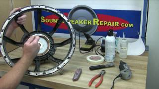 How to recone and repair a speaker or woofer with a Pro Parts recone kit [upl. by Bullion782]