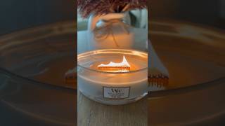 WoodWick Candle ASMR cozy candle asmr shorts [upl. by Akvir854]