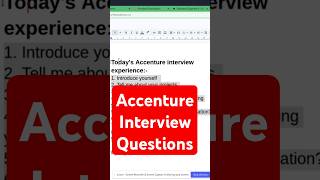 Accenture Interview accenture interview freshers jobopportunity trending preparation [upl. by Anohsal]