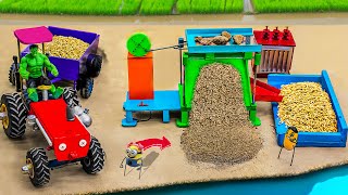 DIY tractor mini Sand Screen Machine science project  DIY Contruction Machine Idea [upl. by Nylcoj694]