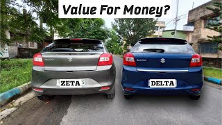 Baleno ZETA vs Baleno DELTA  Detailed Comparison [upl. by Winola]