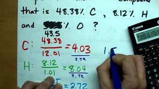 Find the Empirical Formula Given Percents [upl. by Lemahs]