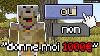 JE DIS OUI A TOUT PENDANT 24H SUR MINECRAFT  Yes Man Challenge [upl. by Aldwin638]