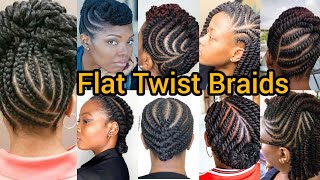 Flat Twist Braids Hairstyles  Passion Twist Braids  Natural Twist Braids  Senegalese Twist [upl. by Cis]