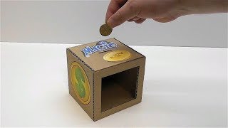 How to make a magic piggy Bank of cardboard Magic trick piggy Bank [upl. by Mainis]