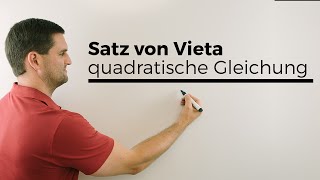 Satz von Vieta quadratische Gleichung lösen Nullstellen bestimmen  Mathe by Daniel Jung [upl. by Ahsemed]