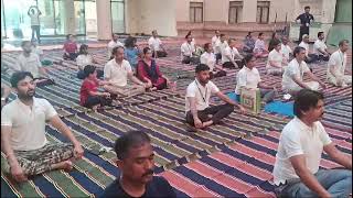 Yoga Session at National Institute of Science Education and Research BhubaneswarOdisa [upl. by Aerdnaed]