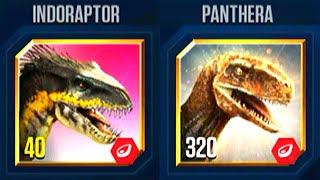 INDORAPTOR VS PANTHERA  JURASSIC WORLD THE GAME [upl. by Owens]