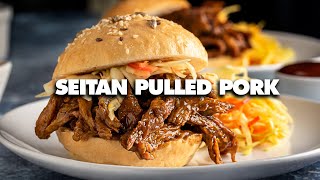 Seitan Recipe for Beginners  How To Make TikTok Seitan Vegan Pulled Pork [upl. by Arimay]