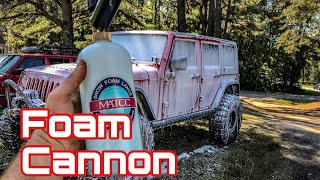 17 Foam Cannon Test  Will It Clean My Jeeps [upl. by Pirnot243]