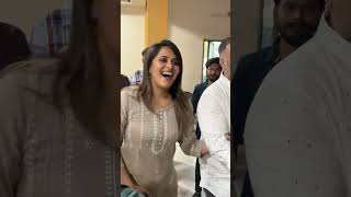 Anasuya Bharadwaj ￼ watching Rangamarthanda movie ytshorts anasuyabharadwaj [upl. by Bernstein]