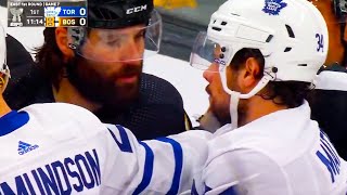 Pat Maroon Auston Matthews Fight  Bruins vs Maple Leafs Game 7  2024 NHL Playoffs Highlights [upl. by Remmos]