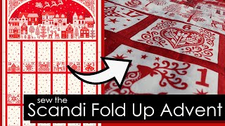 How to sew a fold up advent calendar  Scandi Fold Up Advent Calendar 2581 [upl. by Katee]