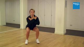 How to do a bodyweight squat  Bupa Health [upl. by Annaerb]