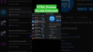 HTML Preview Vscode Extension html html5 vscodeextensions [upl. by Folly]