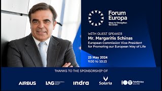 Forum Europa  Mr Margaritis Schinas European Commission VP for Promoting our European Way of Life [upl. by Aguste]