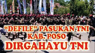 KEMERIYAHAN PARADE Dan DEFILE di KAB POSO dalam rangka HUT TNI KE 72 [upl. by Hachmin]