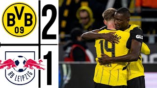 🟡Borussia Dortmund  Rb Leipzig 21 Highlights  Serhou Guirassy Goal  BUNDESLIGA 2025 [upl. by Naenej605]