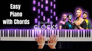 Clocks Coldplay Piano Intro with chords tutorial [upl. by Brathwaite61]