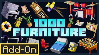 1000 Furniture AddOn  Minecraft Marketplace  Showcase [upl. by Lucila873]