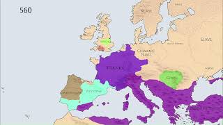 History from Roman Empire to Dark Ages mapped Every year0AD800AD [upl. by Analart]