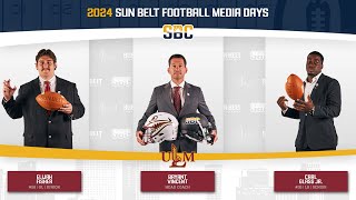 ULM — 2024 Sun Belt Football Media Days [upl. by Noisla]