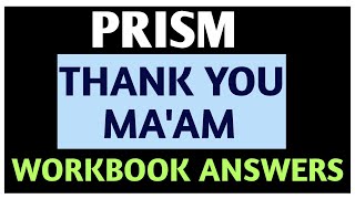 Thank You Maam Class 11 ISC Workbook Answers  Thank You Maam Questions and Answers Class 11 [upl. by Kath]