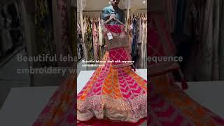 Beautiful lehanga choli with sequence embroidery workytshorts trending lehangacholiviralvideo [upl. by Ardnazil]