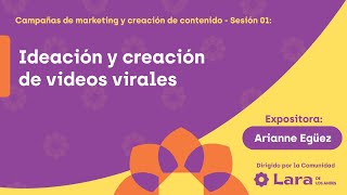 Taller “Ideación y Creación de Videos Virales” 🌼📸 con Arianne Egüez [upl. by Urbani166]