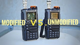 UVK5 Modified vs Unmodified Receivers Comparison [upl. by Hollyanne]