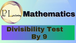 Divisibility Test By 9✨MathematicsCBSEChpt 3Playing With NumbersDivisibility Rulesdivisibility [upl. by Stan972]